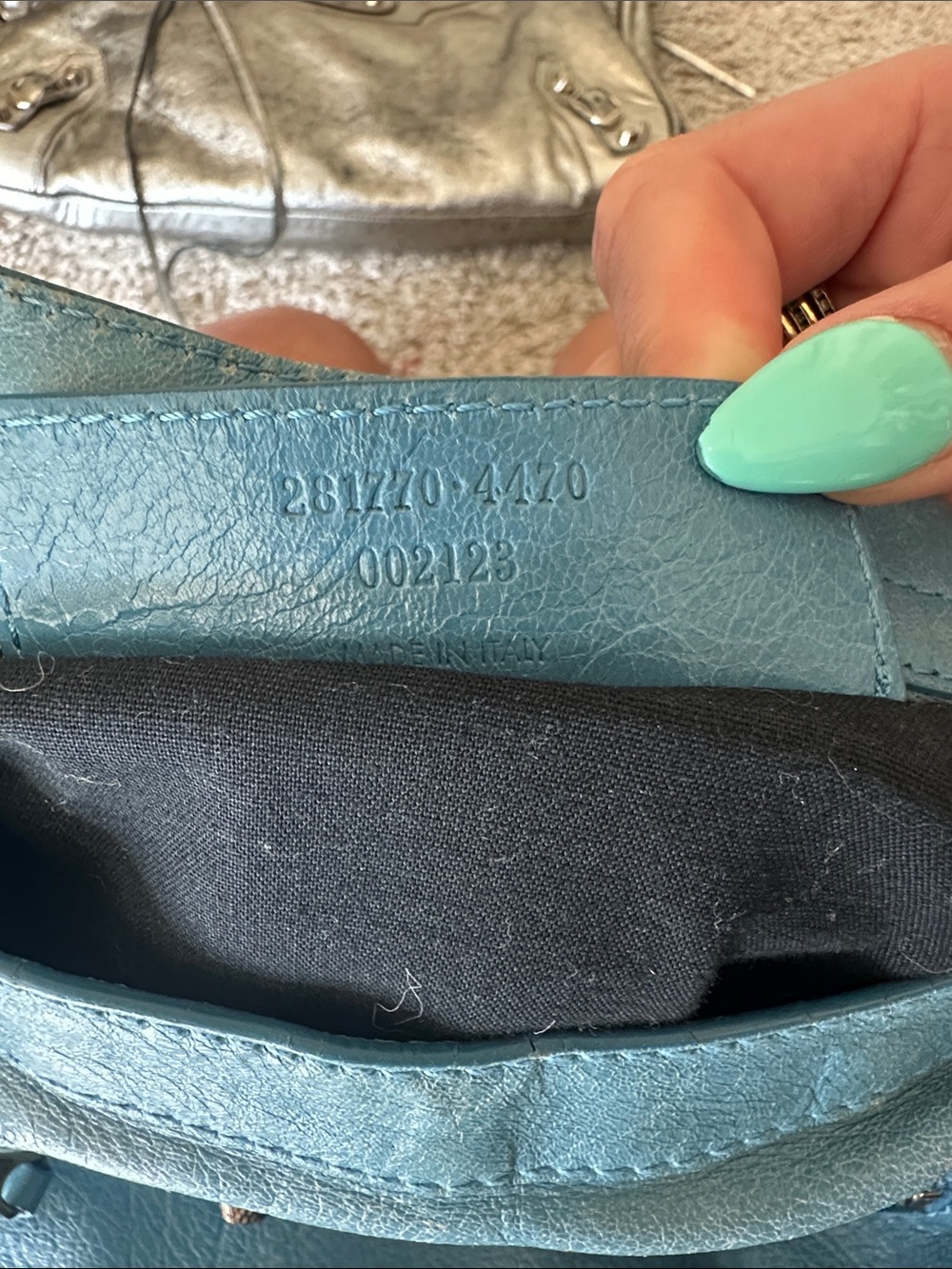 RARE Turquoise Balenciaga City Bag - Picture 12 of 12